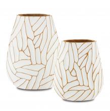 Currey 1200-0496 - Anika White Vase Set of 2