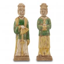 Currey 1200-0597 - Tang Dynasty Palace Servants Set of Two