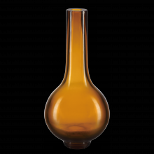 Currey 1200-0679 - Amber & Gold Peking Long Neck Vase