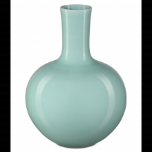 Currey 1200-0671 - Celadon Medium Green Straight Neck Vase