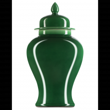 Currey 1200-0699 - Imperial Green Temple Jar