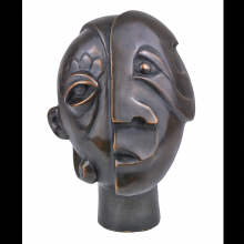 Currey 1200-0720 - Cubist Head Bronze
