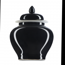 Currey 1200-0687 - Imperial Black Small Temple Jar
