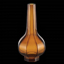 Currey 1200-0677 - Amber & Gold Peking Stem Vase